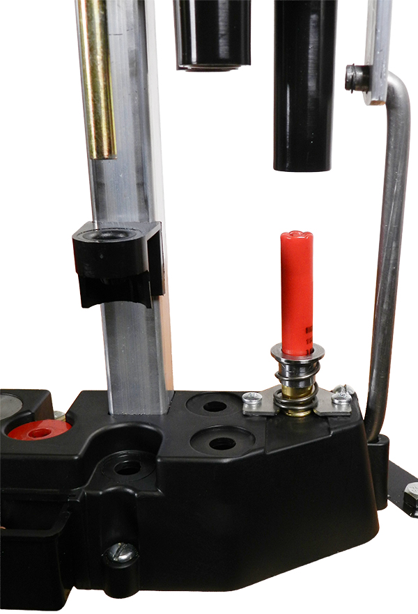 Depress handle to complete crimp