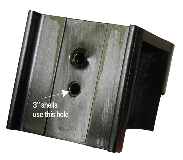 3 inch shells use lower hole on wad guide